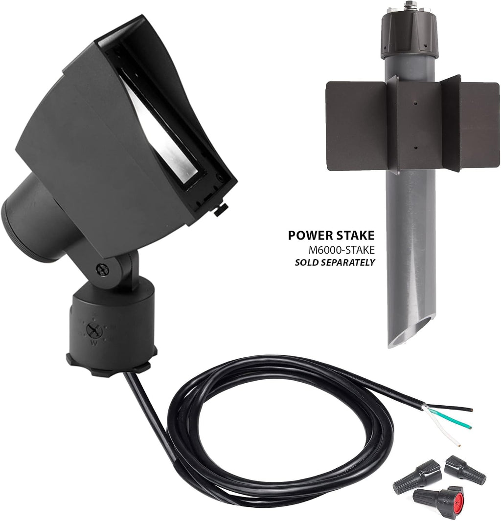 WAC Landscape Lighting, Wall Wash Light LED 120V with Adjustable Beam Angle and Integral Brightness Control 3000K in Black