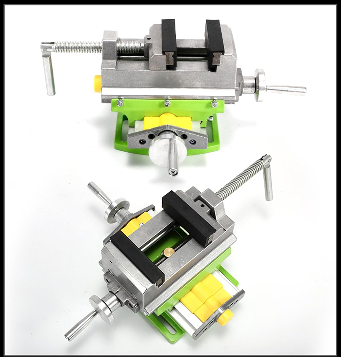 70mm Cross Slide Drill Press Vise,Bench Vise,2-axis adjustable mini drilling and milling machine,Bench Top Mount Cross Sliding Vise with Rotating Handle for Wood Working