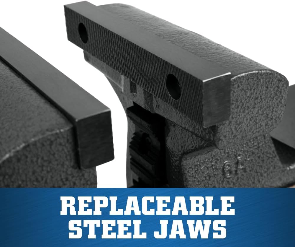 Wilton Mechanics Bench Vise, 6' Jaw Width, 5-3/4' Jaw Opening, 4-1/8' Throat (Model 746)