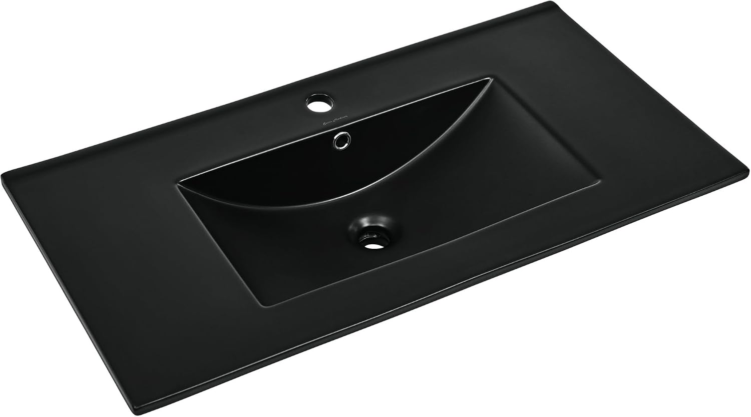 Swiss Madison 36' Vanity Sink Top in Glossy Black
