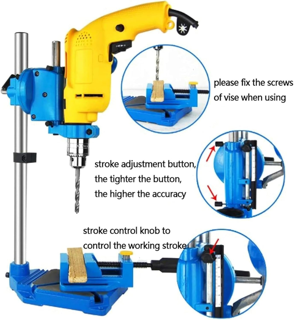 Floor Drill Press Stand Table, Bench Drill Stand, Drill Press Stand With Vise For Hand, Presses Table Standing With Cast Iron Base(A)