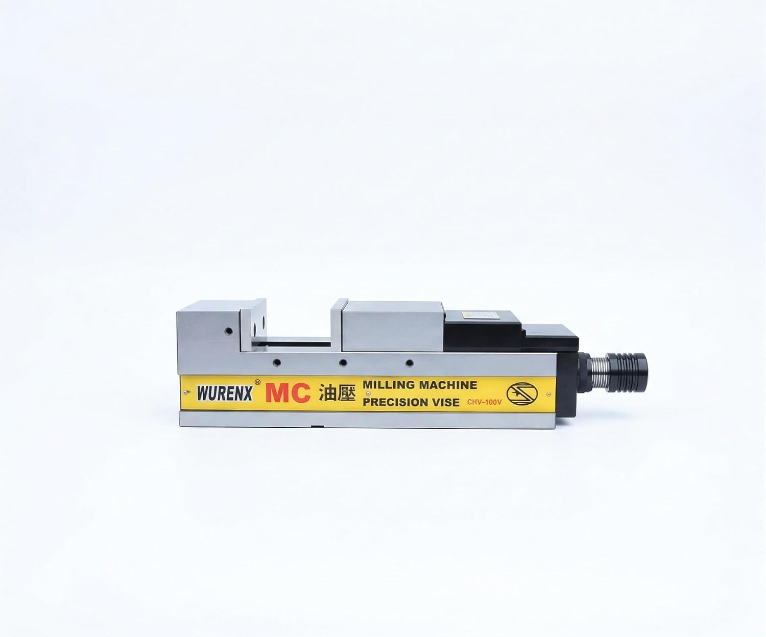 High Precision Hydraulic CNC Machine Vise 4'/5'/6'/8', Heavy Duty Milling Vise for CNC Milling Machine, Hardened Steel Precision Vise for Metalworking Machining (CHV-100V 4inch(Jaw opening 5.12inch))
