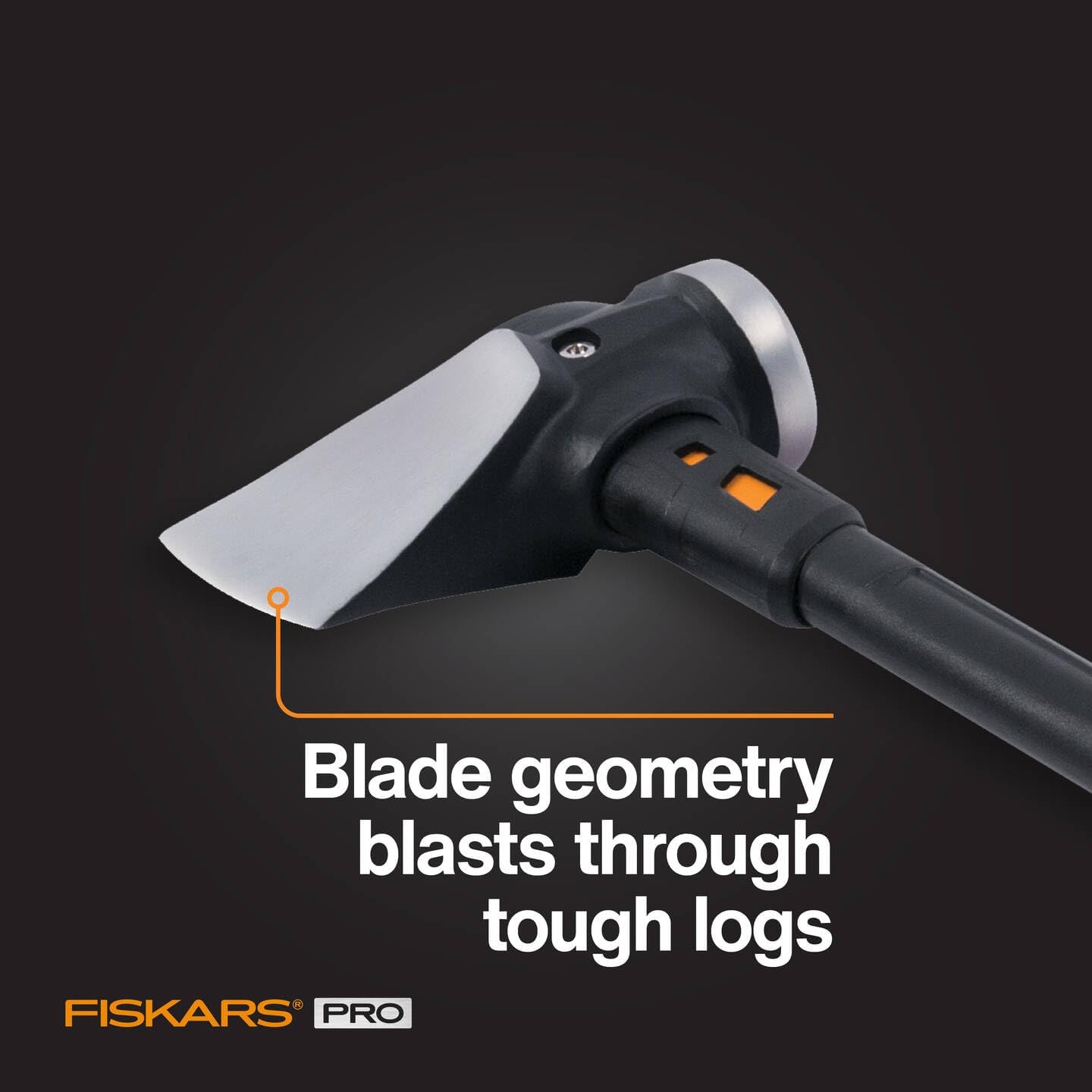 Fiskars IsoCore Builder's axe, XXL, Length: 92 cm, Weight: 5.22 kg, Black/Orange, 1020220