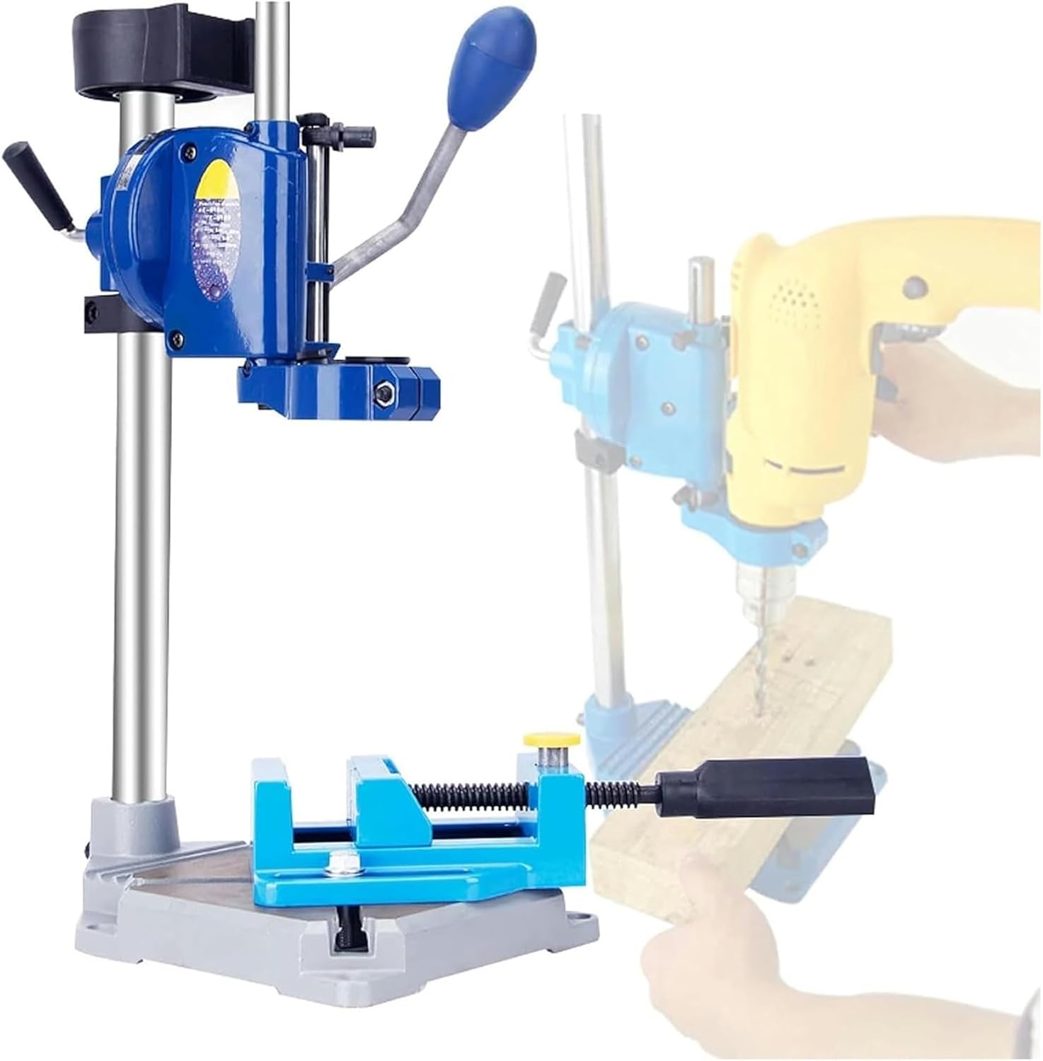 Floor Drill Press Stand Table, Bench Drill Stand, Drill Press Stand With Vise For Hand, Presses Table Standing With Cast Iron Base(A+VISE)
