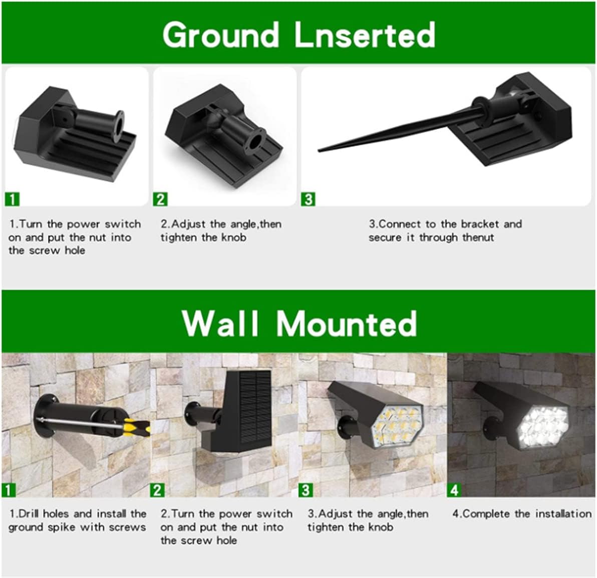Solar Spot Lights Outdoor,92 LED 3 Modes Solar Landscape Spotlights,Solar Powered Security Lights IP65 Waterproof Wall Lights for Walkway Yard Garden Driveway,warm light,4 pcs (Warm Light 8 pcs)
