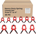 POWERTEC 71625-Case6 Heavy Duty Spring Clamp 10-Piece Set w/ 4 Assorted Sizes from 2' - 4', Case of 6 Sets