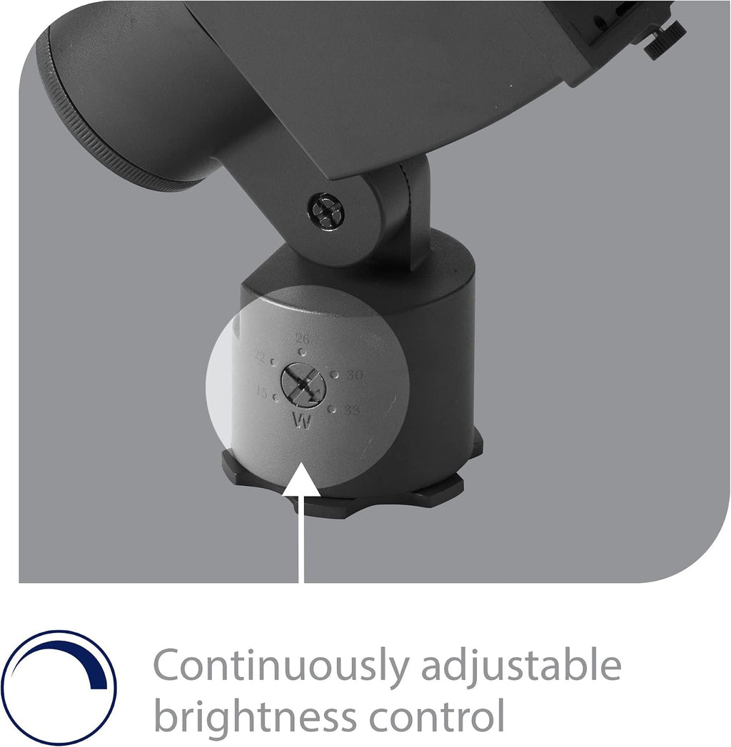 WAC Landscape Lighting, Wall Wash Light LED 120V with Adjustable Beam Angle and Integral Brightness Control 3000K in Black