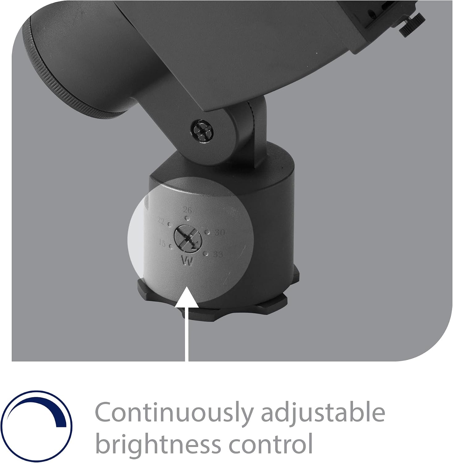 WAC Landscape Lighting, Wall Wash Light LED 120V with Adjustable Beam Angle and Integral Brightness Control 3000K in Black