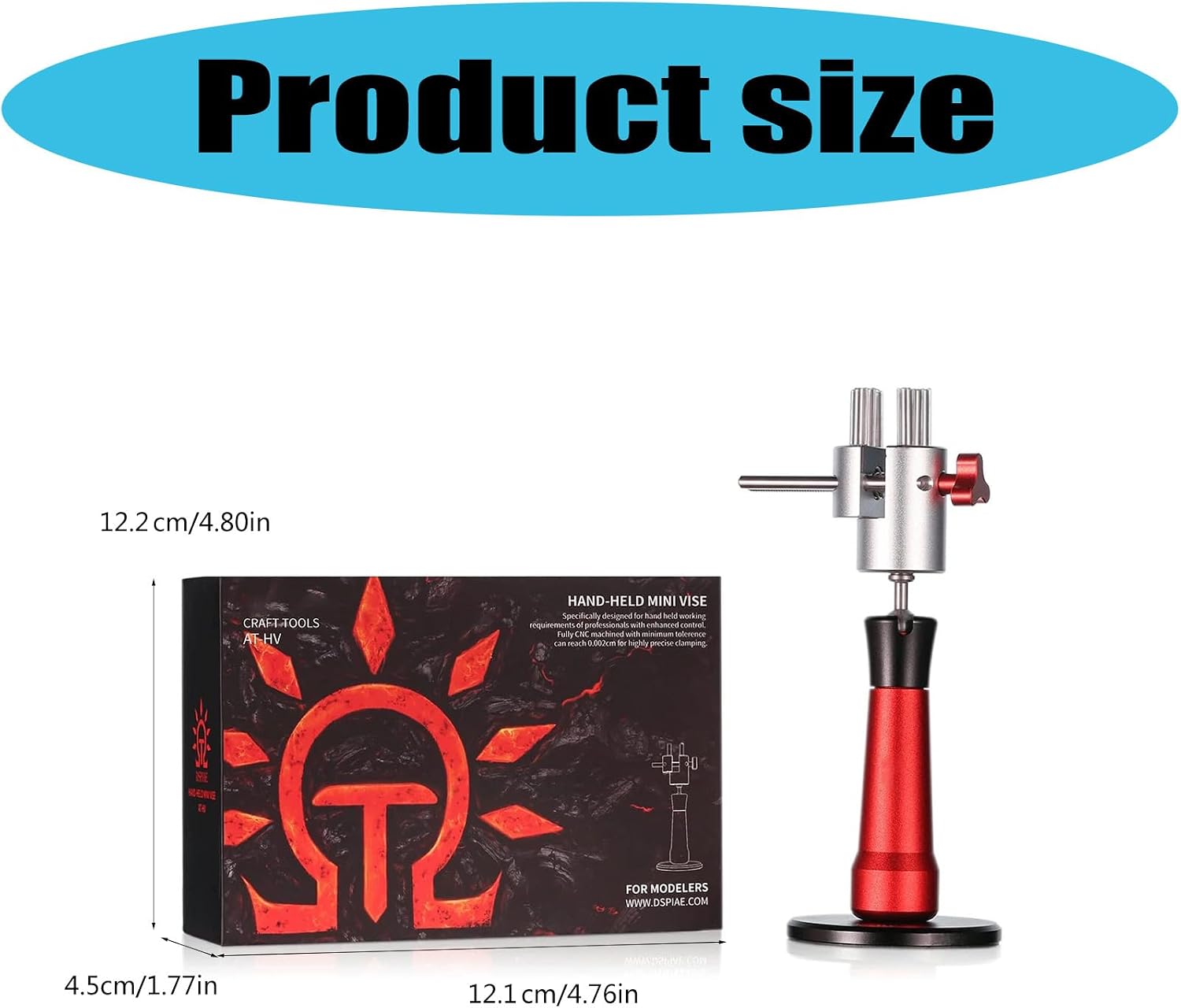 ordinarYone Handheld Vise for Soldier Model Miniature Model Making Chess Paint Comprehensive Painting Accessories