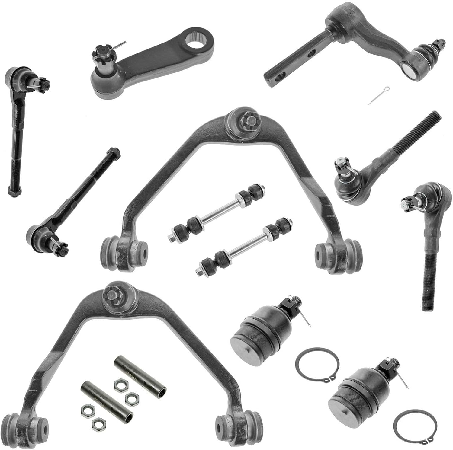 14 Piece Kit LH RH Control Arm Ball Joint Tie Rod for Ford Lincoln 2WD Truck SUV