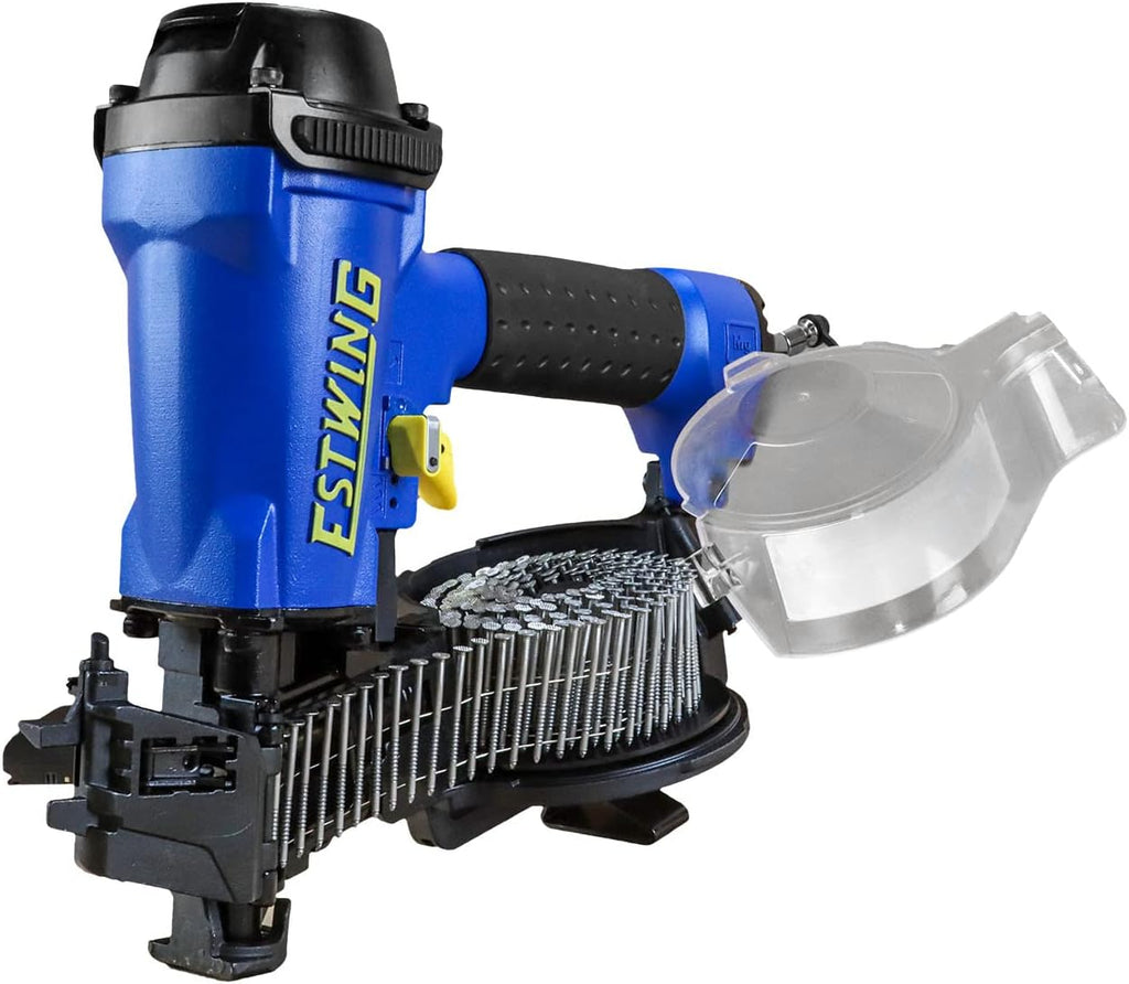 Estwing ECN45 Pneumatic 15 Degree 1-3/4' Coil Roofing Nailer with 1/4' NPT Industrial Swivel Fitting and Bag