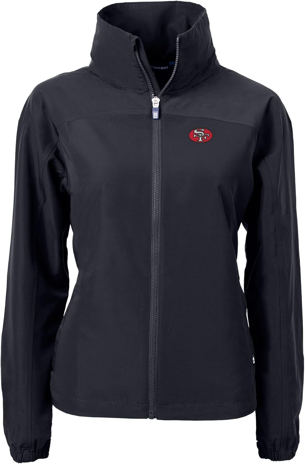 Cutter & Buck Women's Black San Francisco 49ers Charter Eco Recycled Full-Zip Jacket