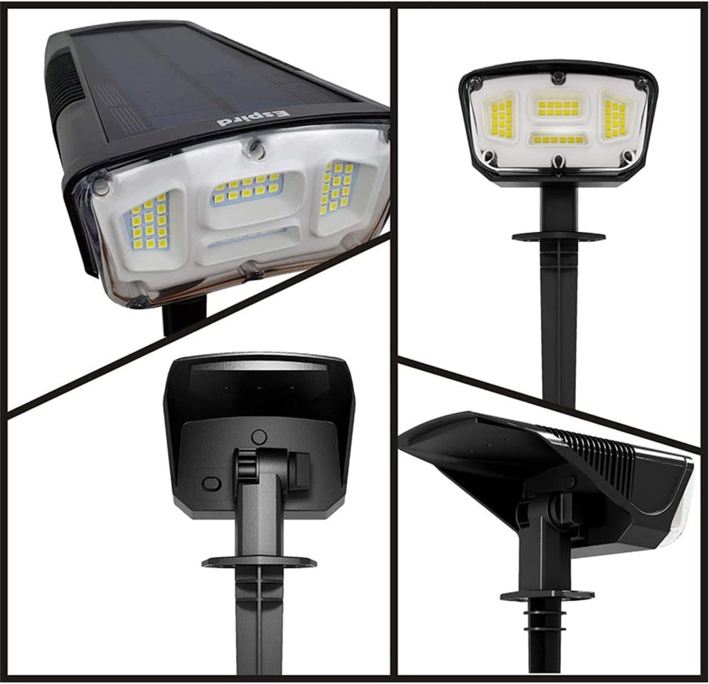 Solar Lights Outdoor Garden,IP67 Waterproof 52LED Solar Spot Lights Outdoor 3Mode Solar Outdoor Lights 2 in 1 Solar Landscape Spotlights/Wall Lights Decorative for Pathway Yard Patio,2 pcs