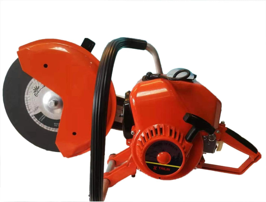 Gas Powered Concrete Saw, 6.8HP 106.8cc Cordless Gas Demolition Saw Concrete Cutter with Blade Gasoline Cutting Saws for Brick, Wood, Stone, Granite