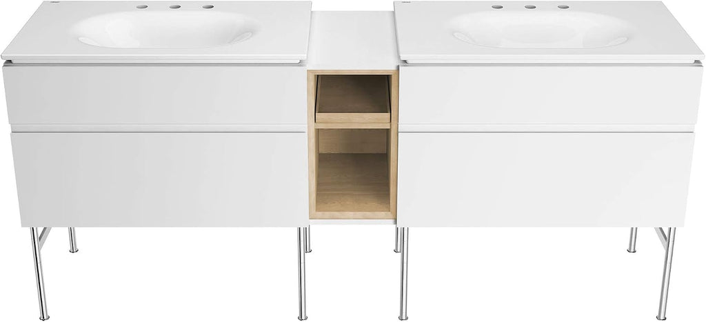 American Standard 1298008.020 Studio S 33 in. Vanity Top Sink – 8 in. Centers, White