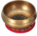 Singing Bowl Chanting Buddhist Sound Wooden Mallet mat Copper Handmade Crafts
