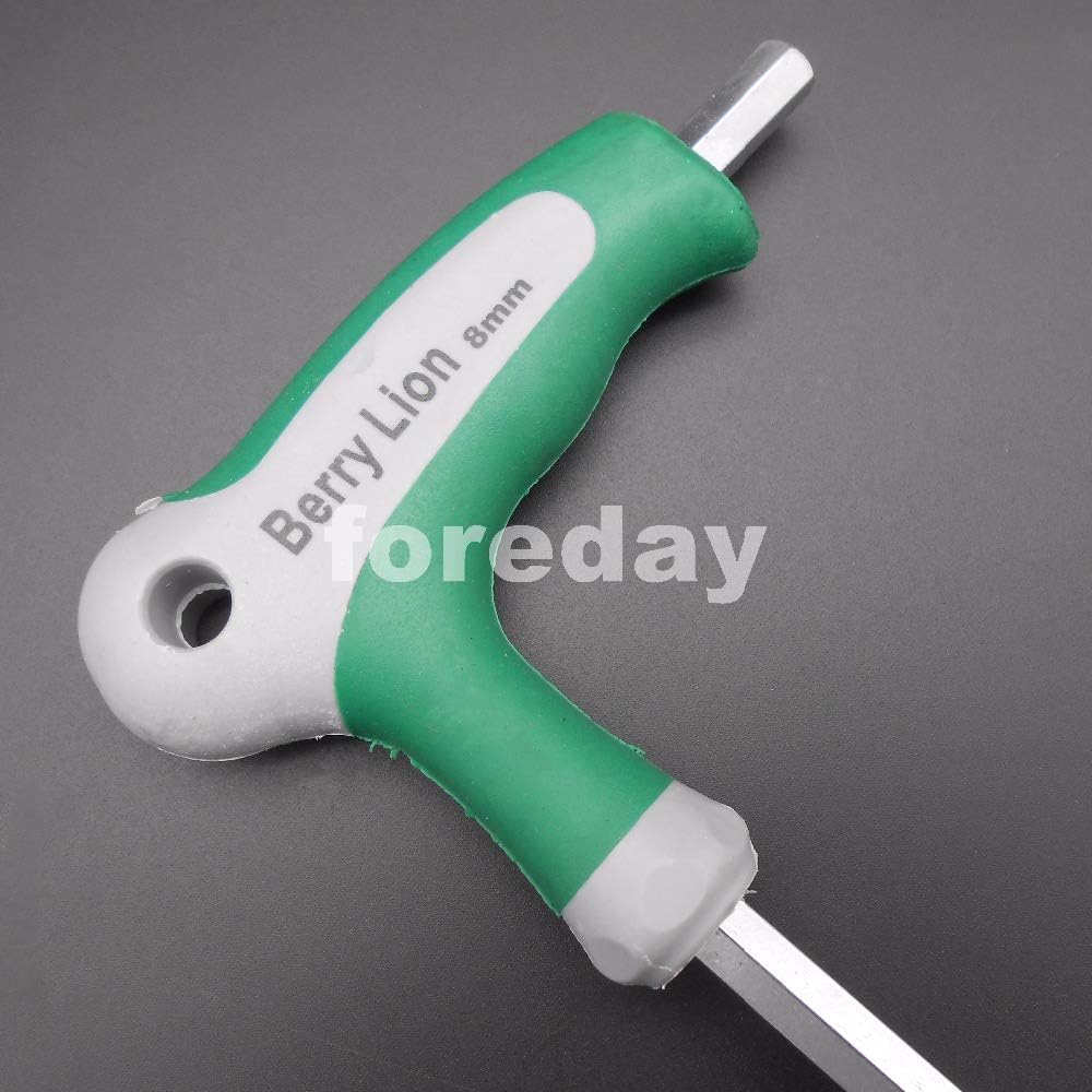 5PCS X 8MM T-Handle Hex Allen Keys Metric Wrench M8 7-Handle spanner Ball end 7-Shape die nut hexagon spanner CR-V HQ *BT793X5