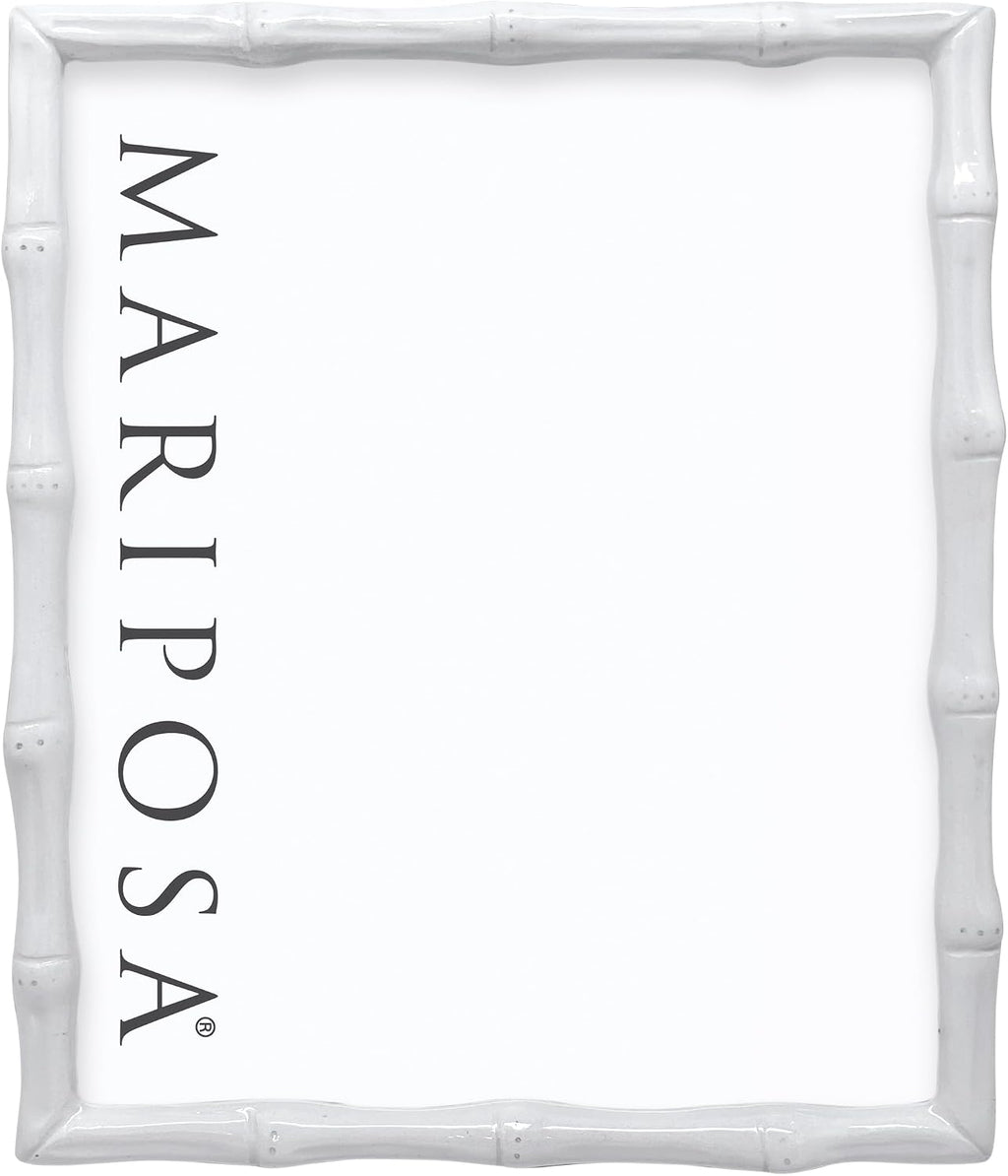 MARIPOSA Bamboo White 8x10 Frame, Silver