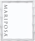 MARIPOSA Bamboo White 8x10 Frame, Silver
