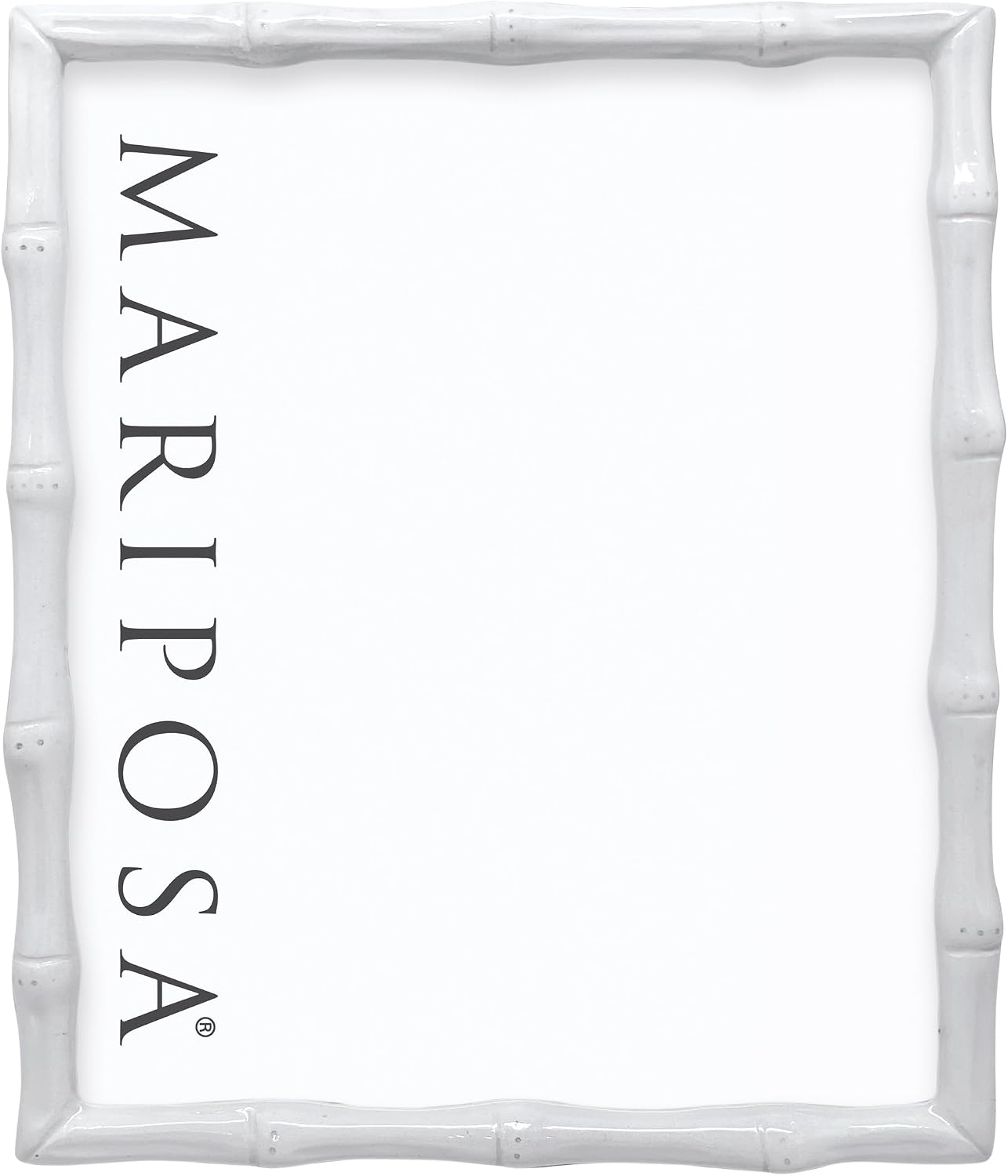 MARIPOSA Bamboo White 8x10 Frame, Silver