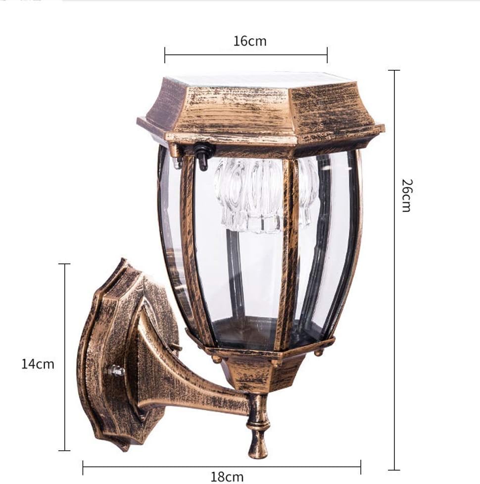 Wall Lamps Sconces Solar Wall Spotlights Outdoor Waterproof LED Terrace Wall Lantern Garden Wall Lamp Aluminum Garden Light Exterior Wall Light Door Wall Sconce