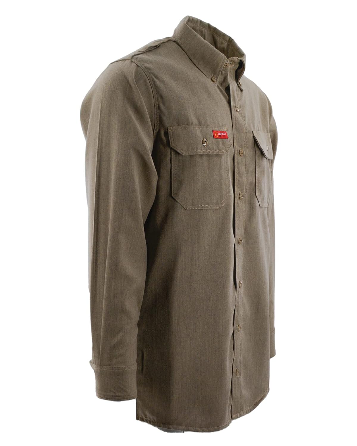 LAPCO FR Men's 5.5oz. Westex DH Air Work Shirt, Khaki, LAR Regular