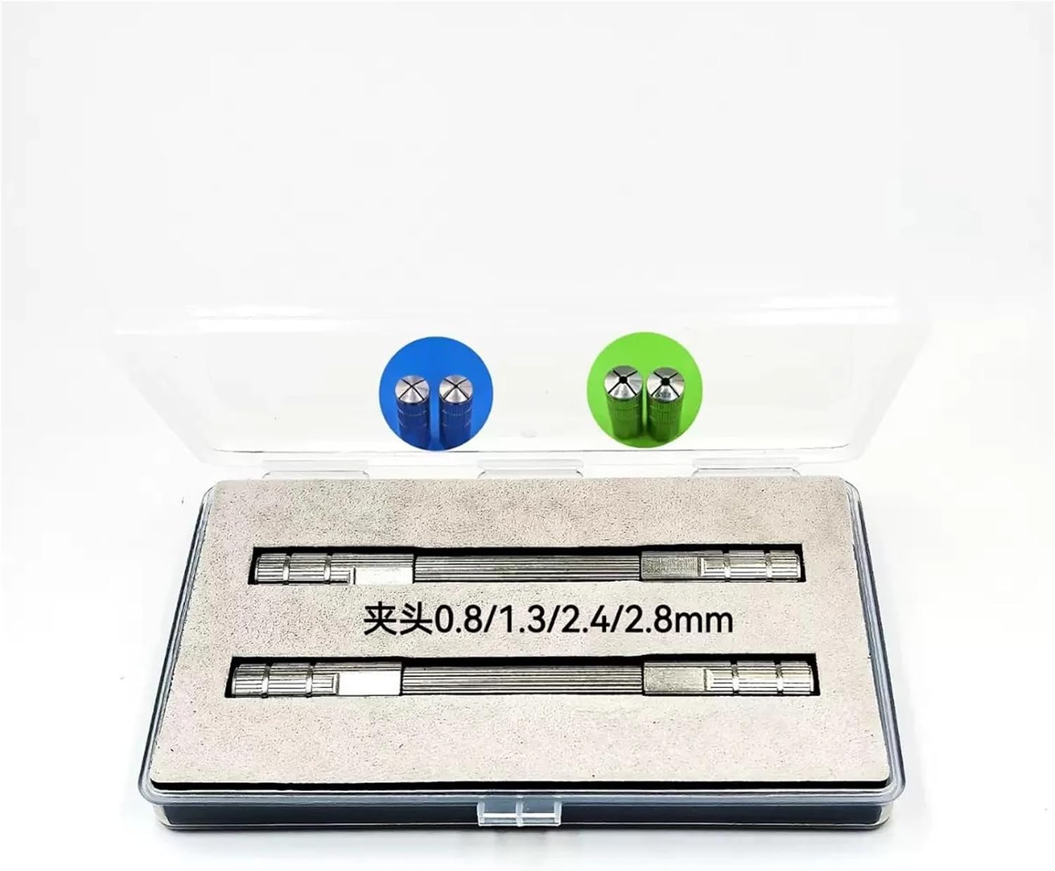 Double Ended Pin Vise Precision Stainless Steel Double-Ended Tweezers Vise Holding Tool Adjustable Jaws 0.8/1.3/2.4/ .8mm For Watch Repair