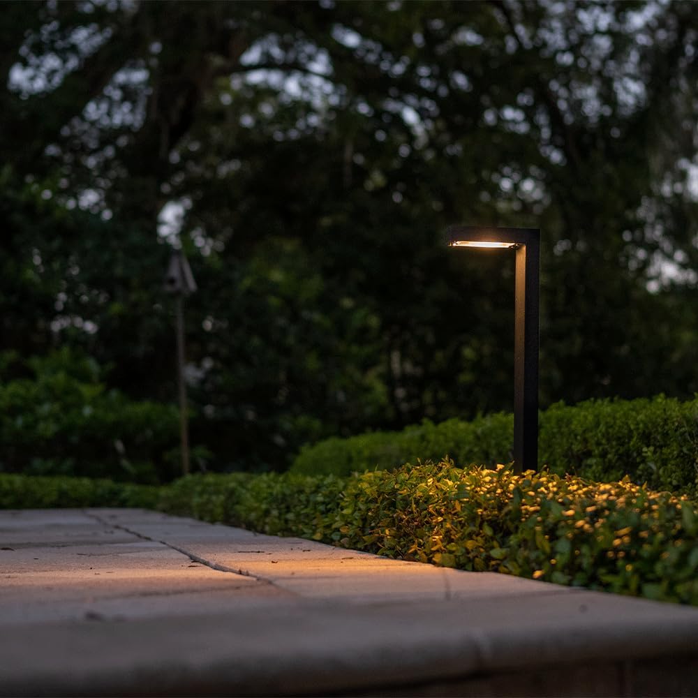 VOLT 12V Wide Modernelle Brass Path Light (Black) for Low Voltage Landscape Lighting on Outdoor Pathway, Walkway, Garden, Driveway or Patio