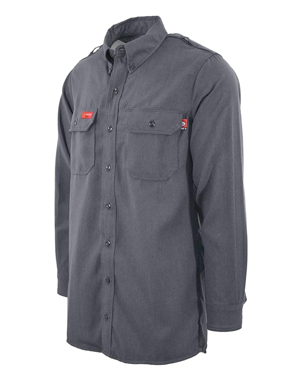 LAPCO FR Men's 5.5oz. Westex DH Air Work Shirt, Gray, MED Regular