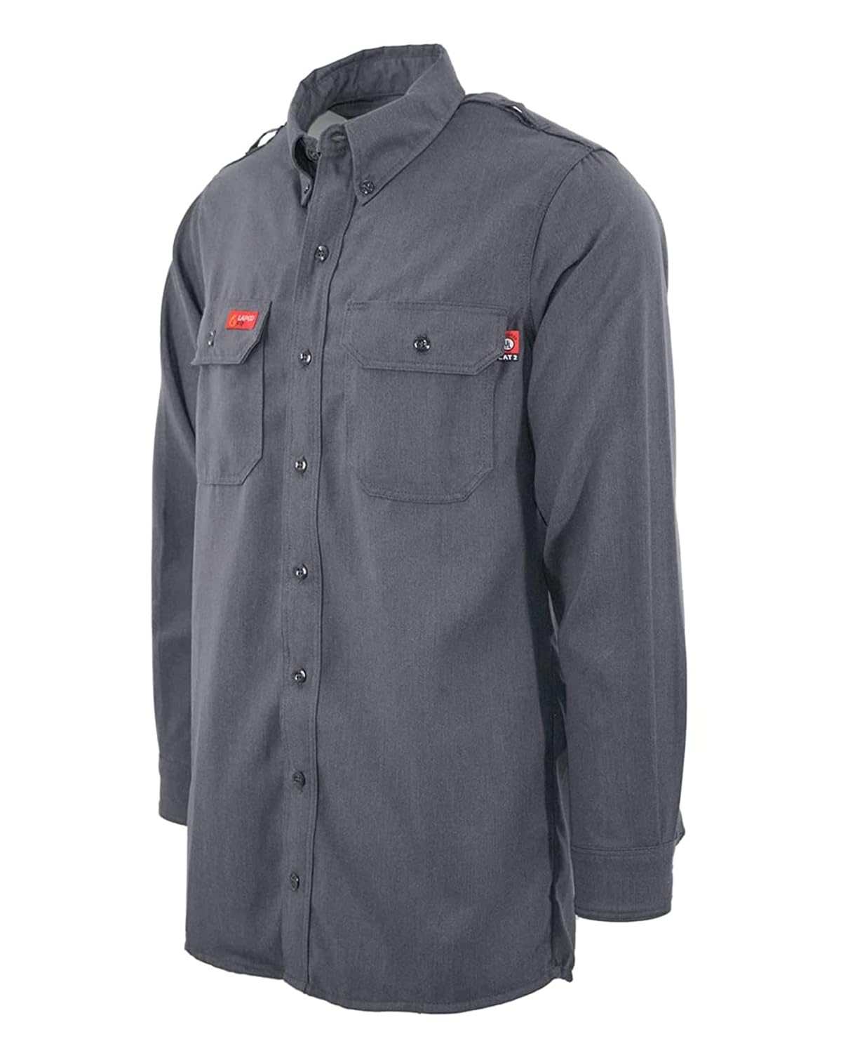 LAPCO FR Men's 5.5oz. Westex DH Air Work Shirt, Gray, MED Regular