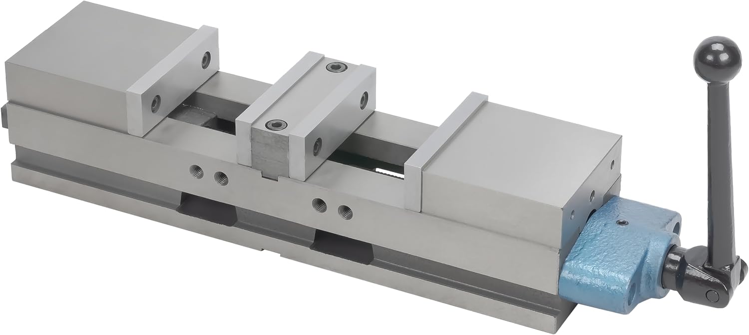 CME Double-Station Milling-Machine Vise, 2 5/8' Capacity, 4' Jaw Width, Workholding for simultaneous milling operations