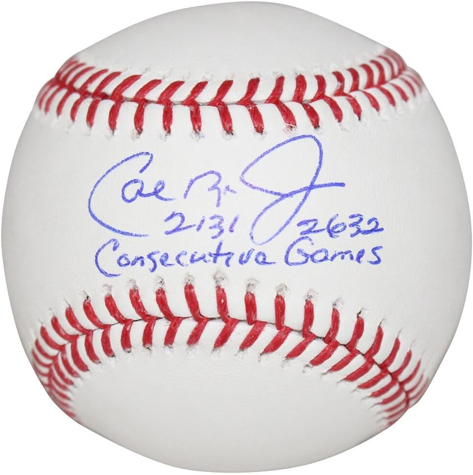 Cal Ripken Jr Autographed Baltimore Orioles OML Baseball w/Insc. FAN 40595 - Autographed Baseballs