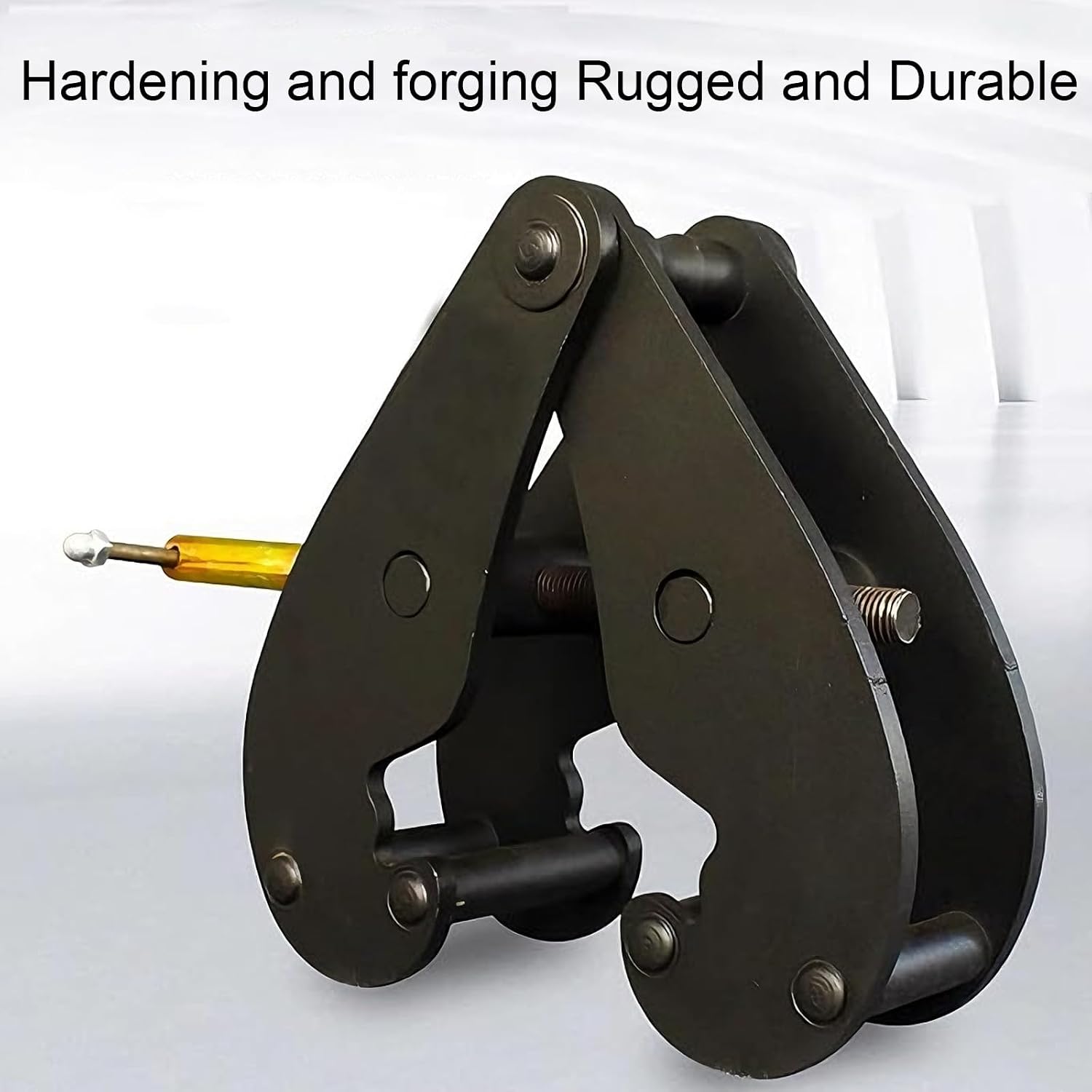 Lifting Clamps, Rail Clamp Lifting Tongs, Rail Clamps, Opening Sizes 75-320 Mm (2.9-12.5 in), Forged Alloy Steel, Suitable for Timber and Firewood Handling(Size:1T/2200LBS)