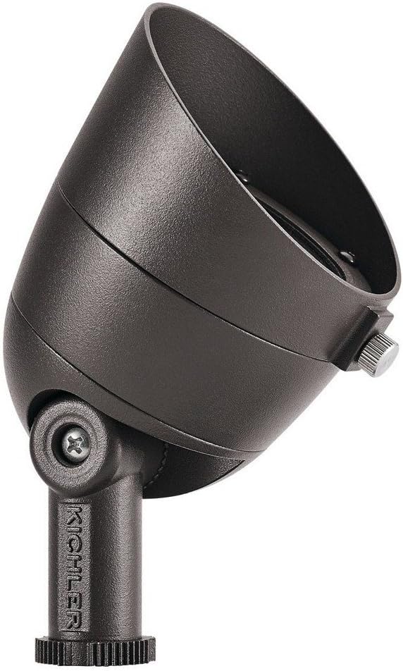 KICHLER Landscape LED 7 Watt 3000K 12 Volt Landscape Accent Light in Textured Architectural Bronze Finish, 16156AZT30