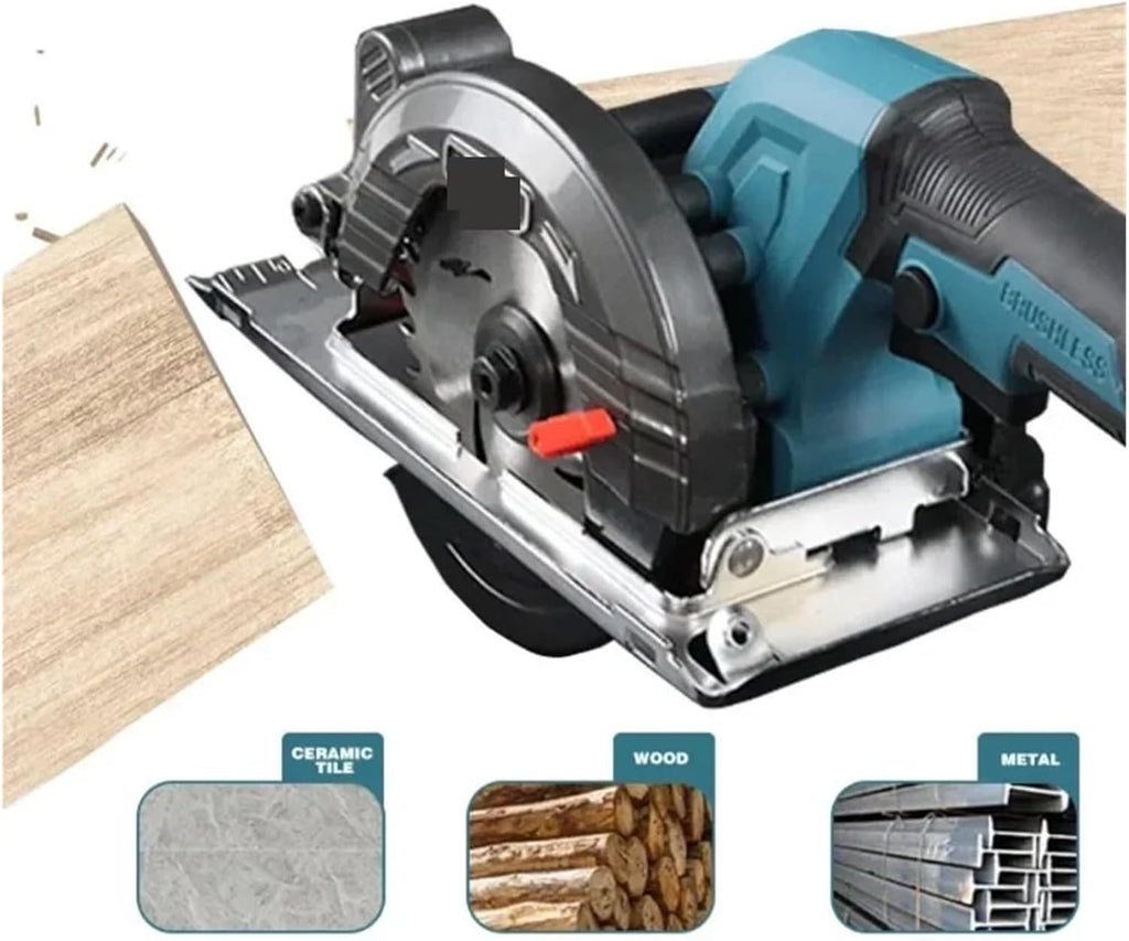 Reciprocating Saw, Brushless Circular Saw 5 Inch 125mm Multifunctional Cutting Tool Handheld Cordless Electric Chainsaw For 18V Battery