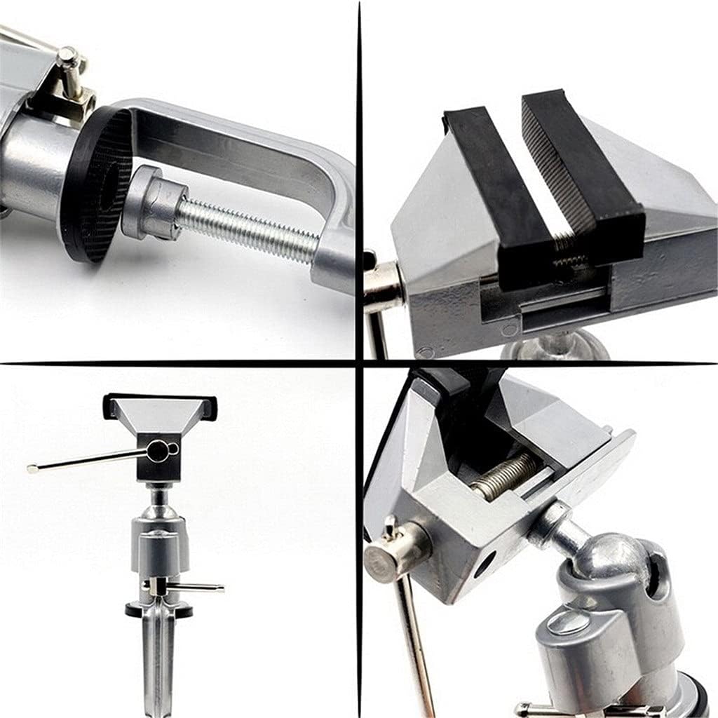 Universal Table Vise with 360 Degrees Swiveling Clamp for Crafting Painting Sculpting Electronics Soldering