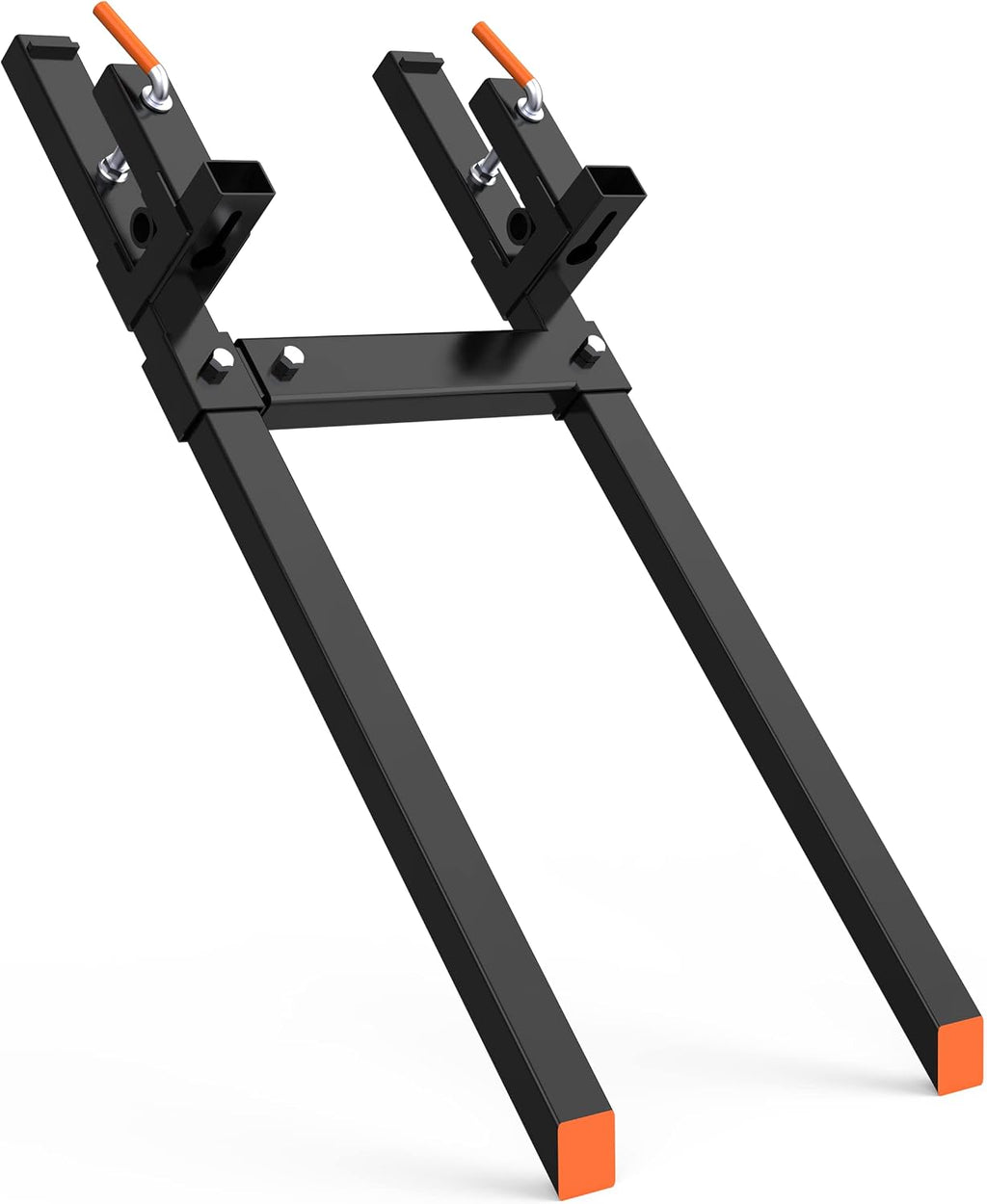60' 2000LBS Heavy Duty Pallet Forks,Tractor Bucket Forks with Adjustable Stabilizer Bar for Loader Bucket Skid Steer Tractor, Black
