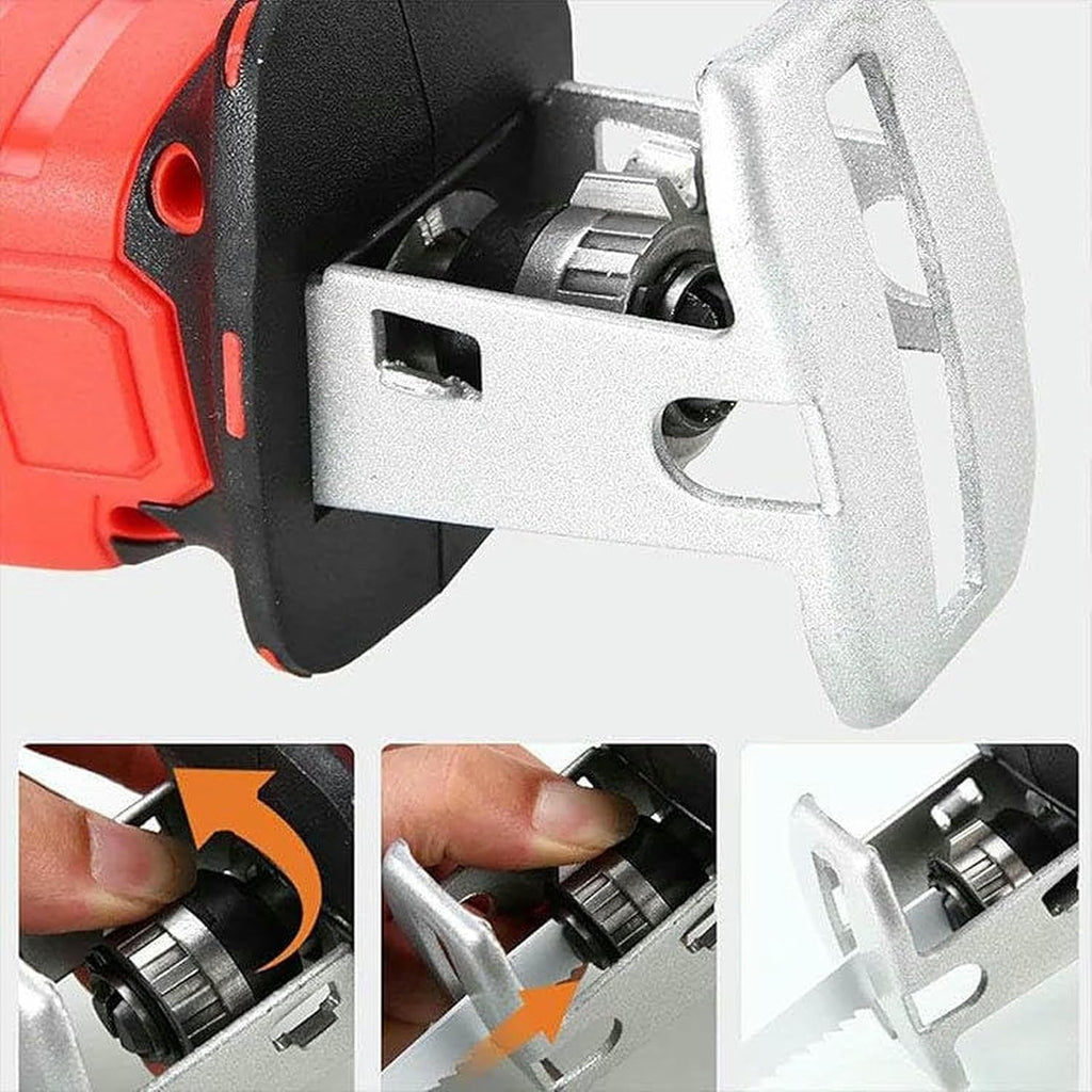 New Cordless Reciprocating Bone Saw - Variable Speed Diy Mini Chainsaw, Ergonomic Grip, For Wood/Metal/Pvc Cutting-Outdoor Garden Diy Cutting Tool