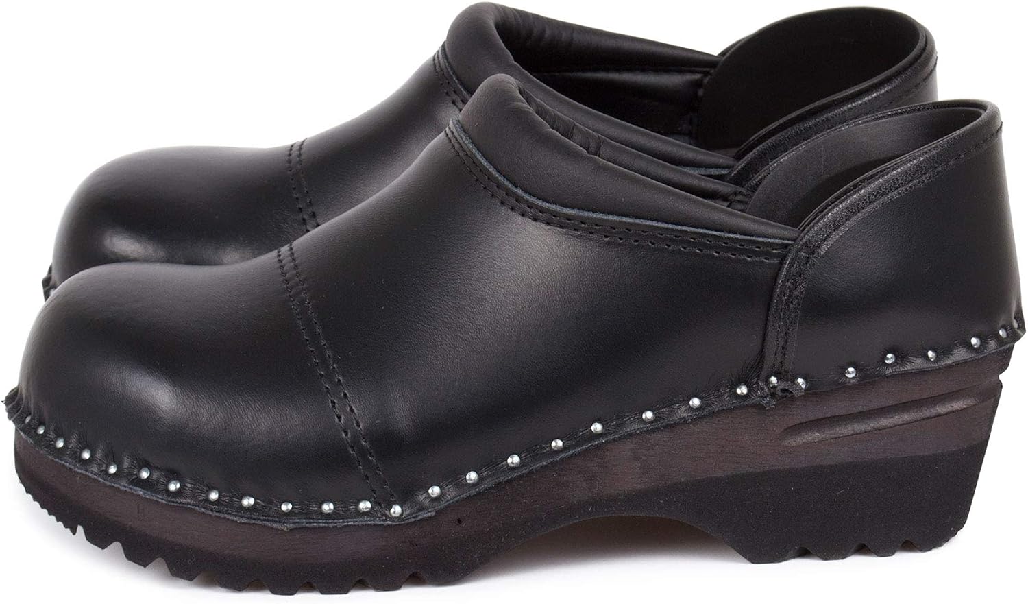 Troentorp Clogs, Picasso Bastad Slip On Steel Toe Non Slip Womens Leather Wooden Nursing Chef Work Swedish Clogs