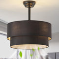 20' Farmhouse Ceiling Fans with Lights, Black Boho Fandelier Chandelier Ceiling Fan with Light Remote Control, Caged with 6 Speeds for Living Room, Bedroom, Nursery
