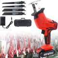 Butcher Bone Saw, Reciprocating Saws 48V, with 4 Blades Cordless Electric Sabre Saw, Tool-Free Blade Change, with 1500mAh Batteries & Fast Charger