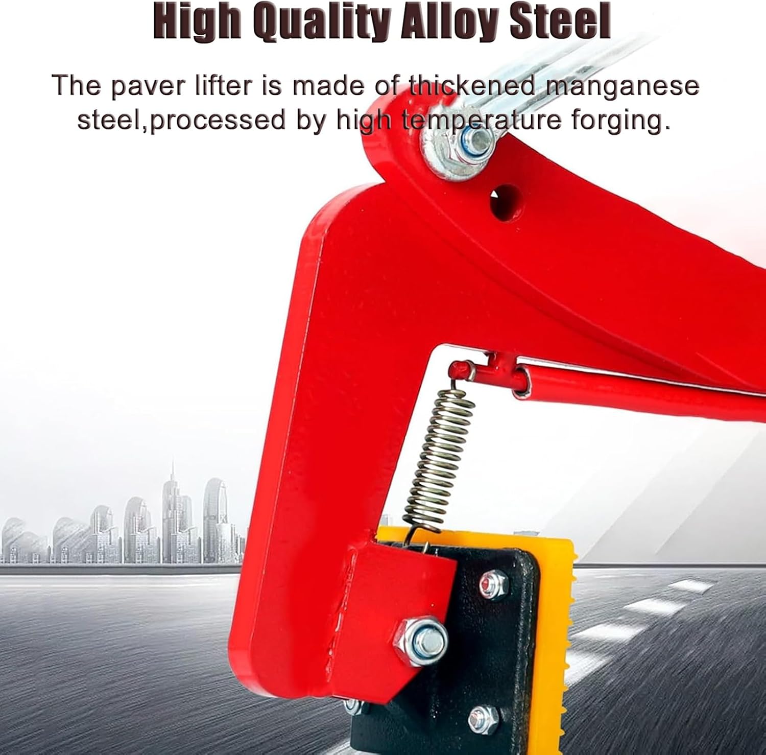 Granite Slab Lifting Clamp Pliers, Adjustable Jaw Opening Stone Lifting Tool, Roadside Curb Clamp for Carrying and Vertical Transport of Marble Concrete Blocks Slate Sheets Curb Stones(42-108cm(16.5-4