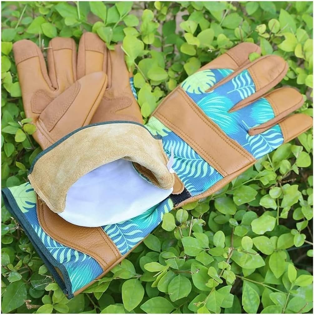 Rose Pruning Thorn Proof Gardening Gloves, Long Sleeve Puncture Proof Gloves with Forearm Protection for Women and Men (Color : Yellow, Size : One Size)