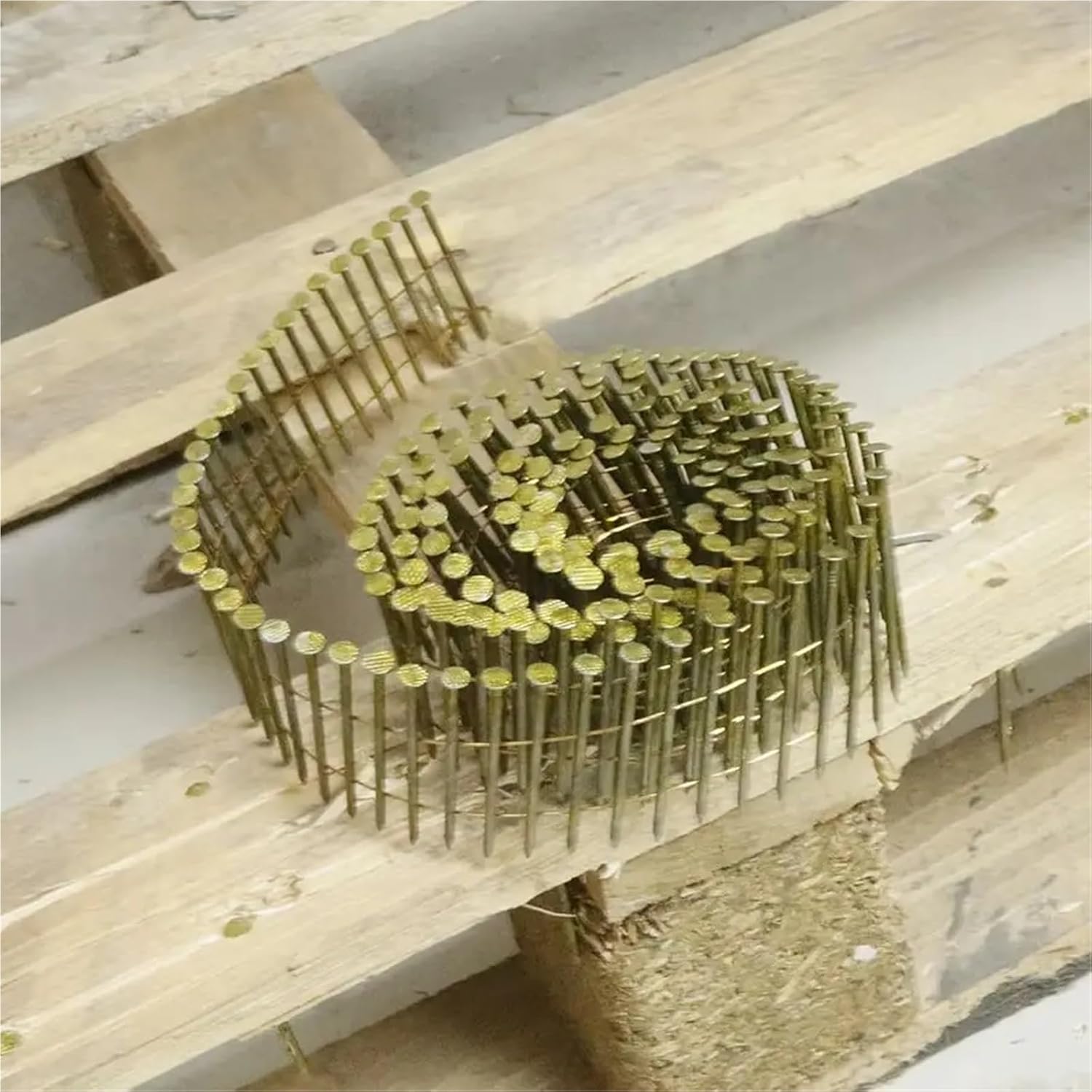 1roll*14000pcs Coil Siding Nails Nailer Collated Wire Full Round Ring Shank Framing Carpentry Nail