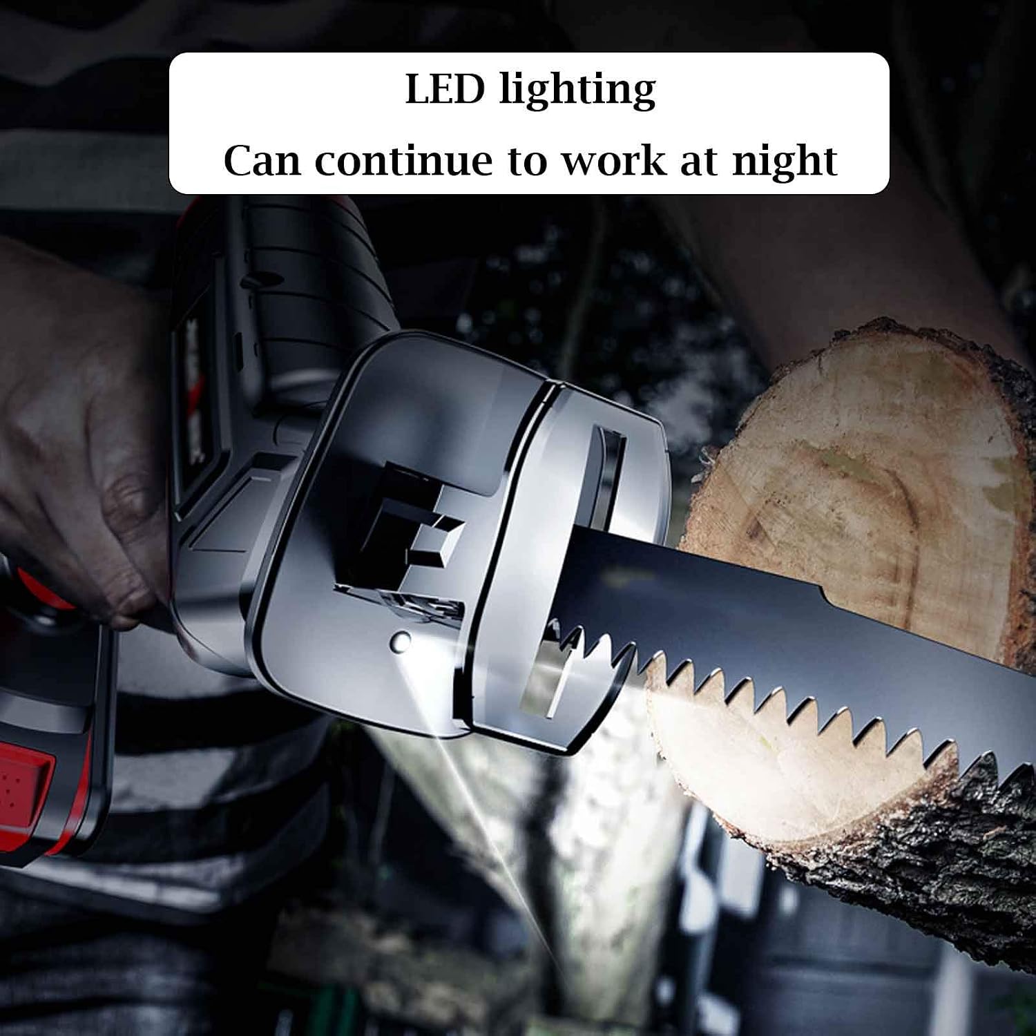 Mini Chainsaw Cordless Reciprocating Saw Electric Saw One-Handed Portable Wood Saw for Planting Branches Garden Pruning Bonsai Tree Trunks and Firewood