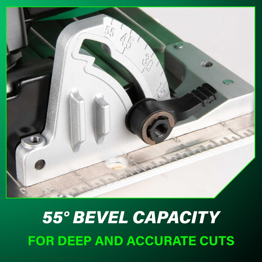 Metabo HPT 36V MultiVolt 7-1/4' Circular Saw, Torque Boost Technology, High Power and Torque, Visible Cutting Depth Indicator, Lightweight Aluminum Base Plate, Tool Body Only, C3607DBQ4