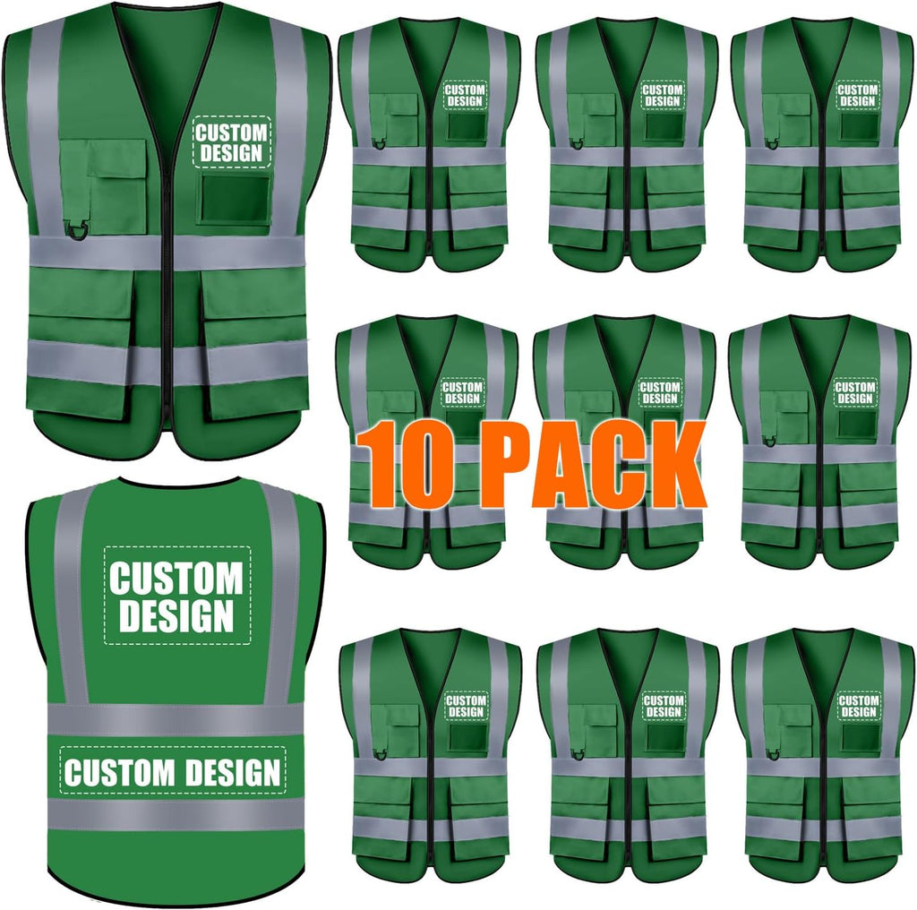Custom Safety Vest Class 2 High Visibility Reflective Vest