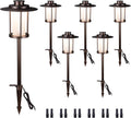 Outdoor Low Voltage Pathway Light, 12V Warm & Cool White Switchable Path Lights LED, IP65 Waterproof Landscaping Pathlight, Walk Side Lighting 5W ORB Aluminum for Backyard Lawn (6 Pack)