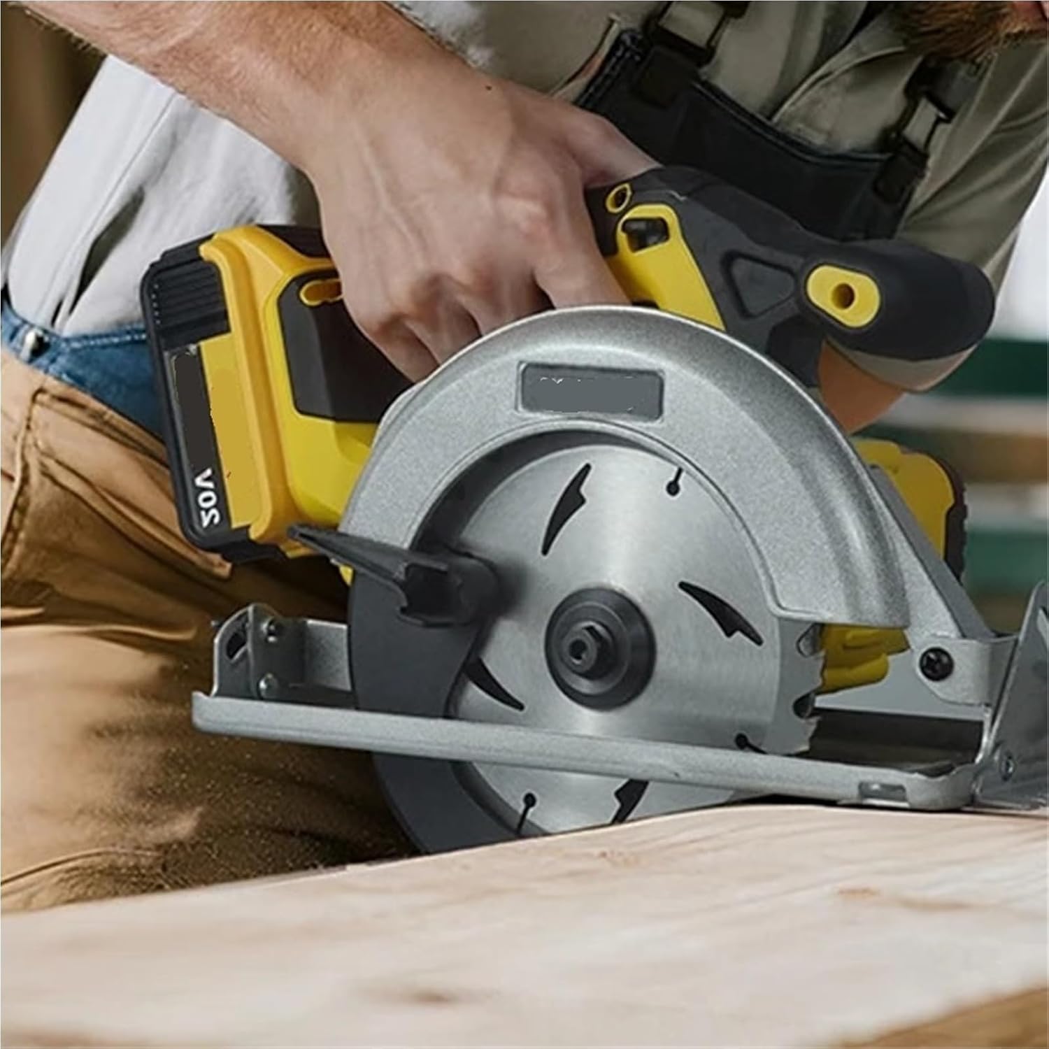 Reciprocating Saw, Electric 7in Brushless Circular Saw For Battery ﻿Pin Cordless Handheld Woodwork Cutting