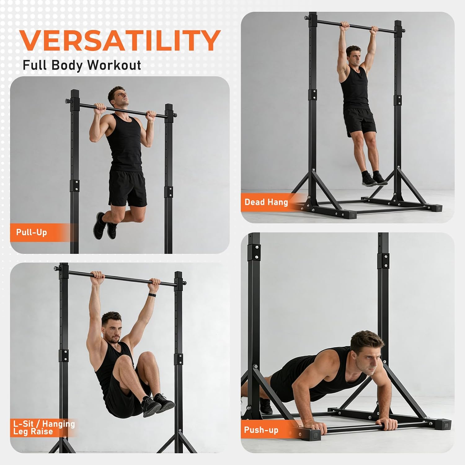 Freestanding Pull Up Bar Stand, Adjustable Chin Up Bar Outdoor | 440LBS Capacity, 7ft Tall Adjustable Stand, Strength Training, Home Gym, Outdoor Workout, Calisthenics Station